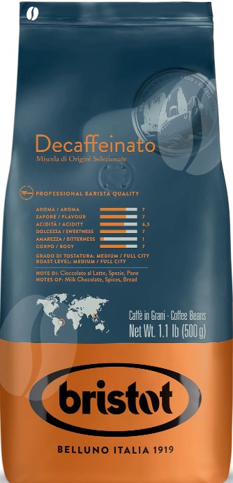 Bristot - Decaffeinato in ganzen Bohnen