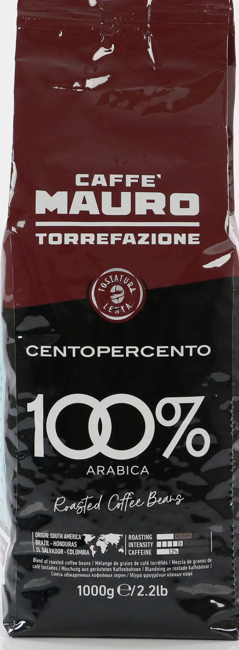 Caffé Mauro - "Centopercento" in ganzen Bohnen